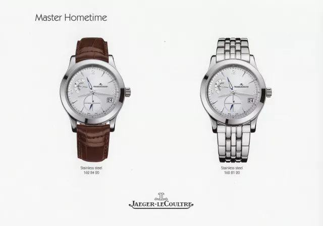 Jaeger LeCoultre Prospekt 2004 Master Hometime Uhr Uhren brochure Uhrenkatalog