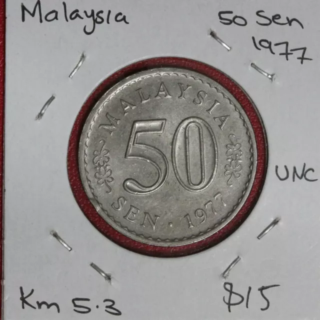 Malaysia 50 Sen 1977 UNC (MG91/Z879)