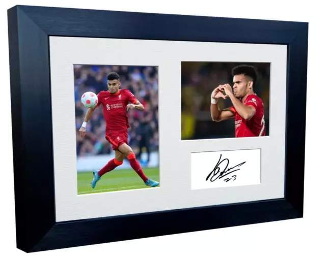 Signed Luis Diaz Liverpool Autographed Photo Photograph Picture Frame Gift
