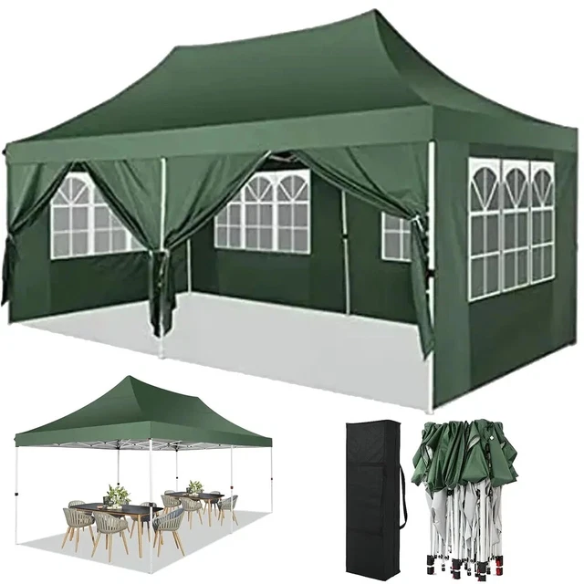 Pavillon 3x3m 3x6m Festzelt Gartenzelt Partyzelte Faltbare Pop Up UV Wasserdicht