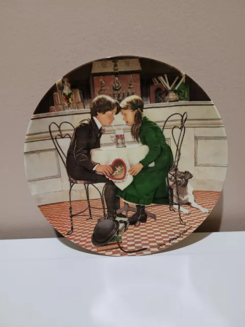 Edwin M Knowles China  "Valentines Day" Plate By Don Spaulding 1981 Preowned