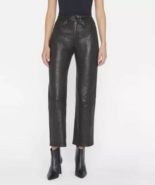 Le Jane Crop Leather Pants Noir Size 26 LWLT0705 In Women’s