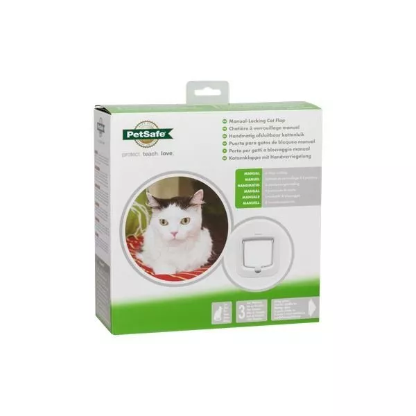 PetSafe Staywell Cierre Aleta Gato Puerta - Fácil de Instalar,4-Way Entry -