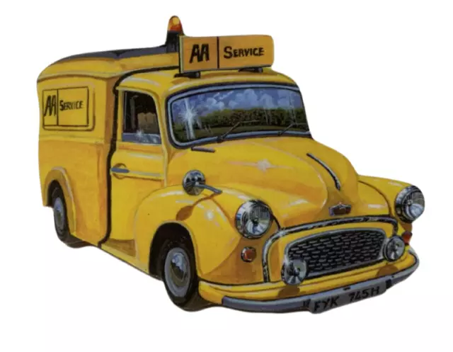 AA Van Plaque - Morris Minor Van - AA Services Van - Morris Minor Vans WT57-P