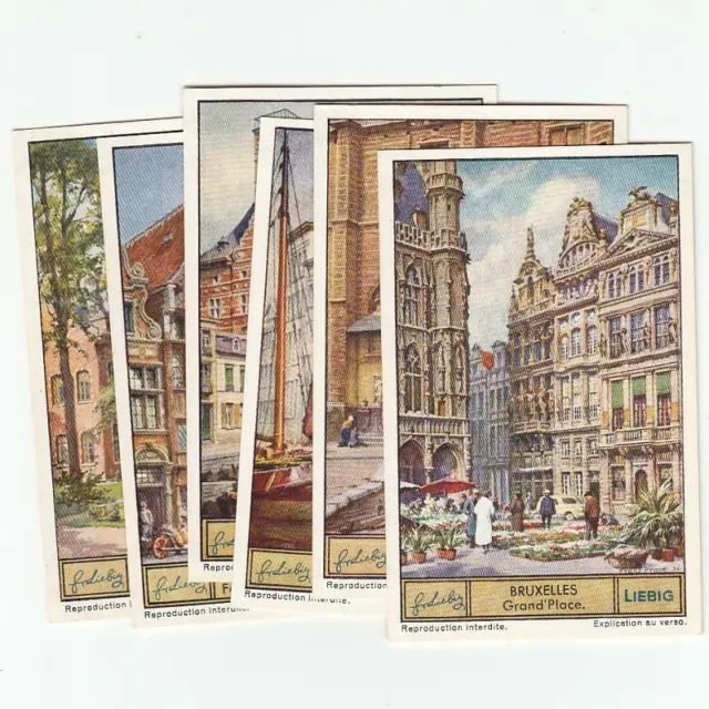 old neighborhoods - 6 Liebig trade cards - san1367bel issued in 1937