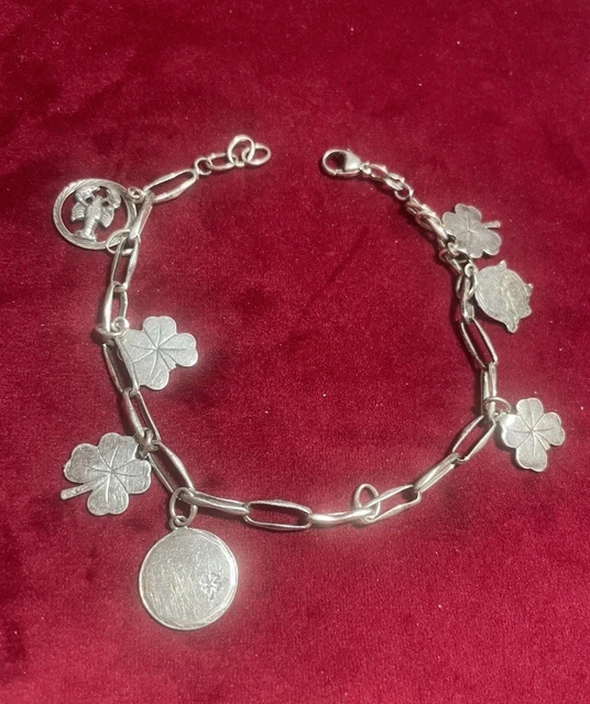 Bracelet Gourmette Enfant Ancien En Argent 925 - Prénom Valérie - 5,05 Cm - Occasion