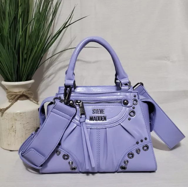 💜 Steve Madden Purple/Lavender Brhen Crossbody Bag Purse Satchel 💜