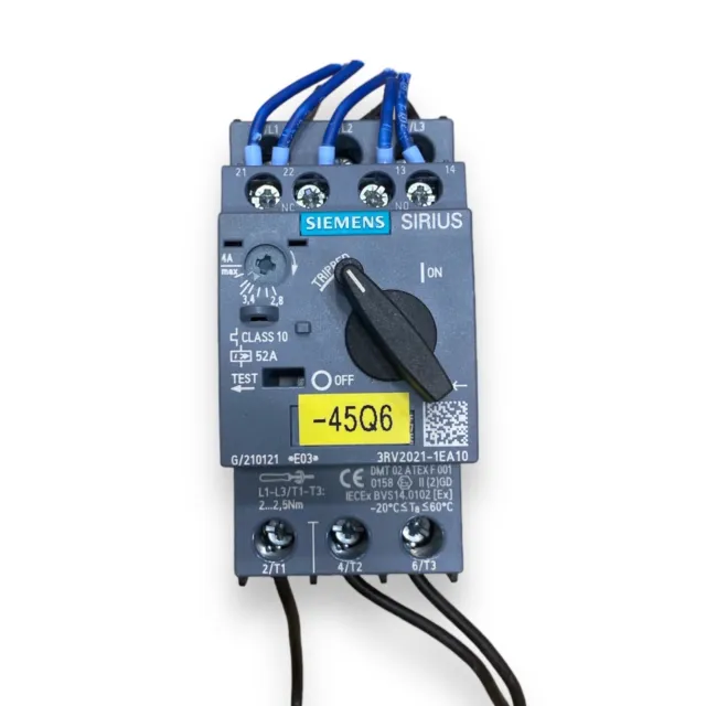 Siemens Leistungsschalter 3RV2021-1EA10 circuit breaker Sirius 3 Pol 2,8-4A 690V