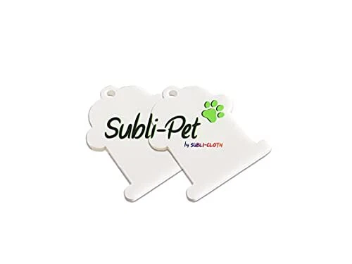 Plato de sublimación personalizable para mascotas Subli-Pet por Subli-cloth - paquete de hidrante para perro