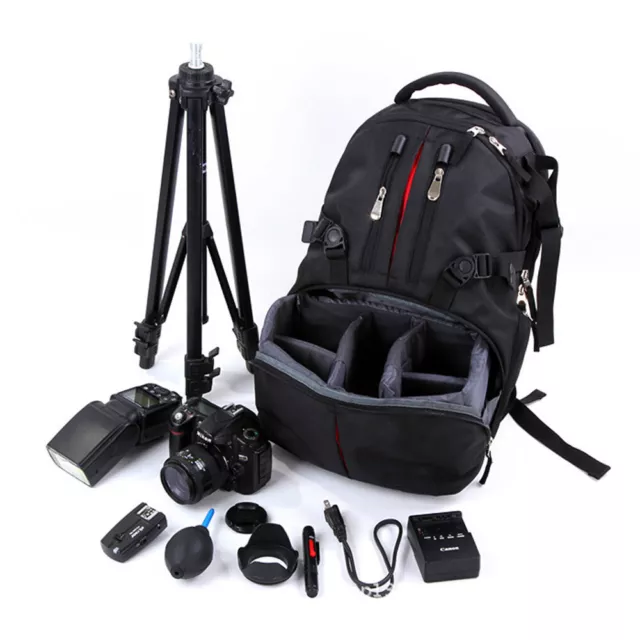 SLR DSLR Camera Bag Case Backpack Travel Waterproof Shockproof Tripod Storage