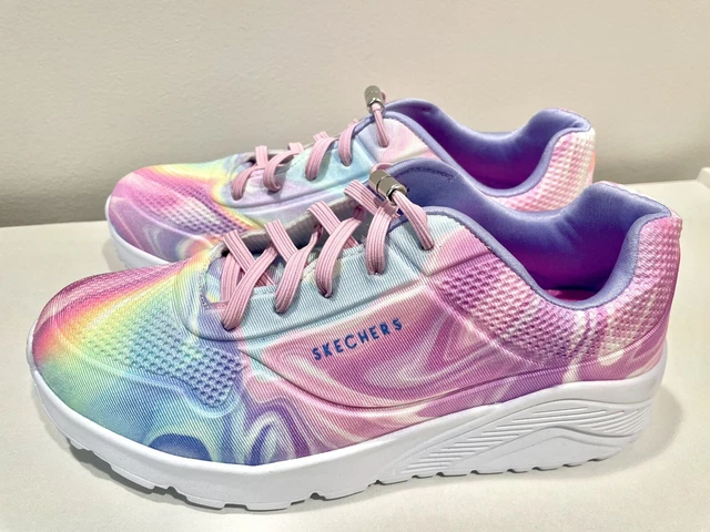Girls' Skechers Kids Uno Lite Swirlified Rainbow Sneaker Size 5 Girls' Skechers Kids Uno Lite Swirlified Rainbow Sneaker Size 5