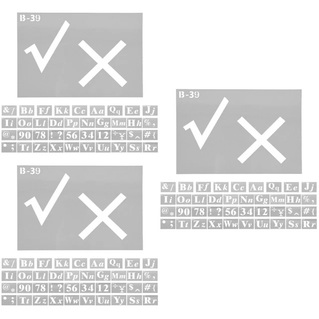 Pochoirs Personnalisés PVC Réutilisables - Pour Texte, Lettres - Épaisseur 1 Mm - Multi-tailles - Pour Mur, Bois, Tissu