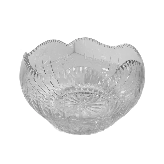 Vintage Signed House of Igor Carl Faberge Empress Crown Crystal Bowl