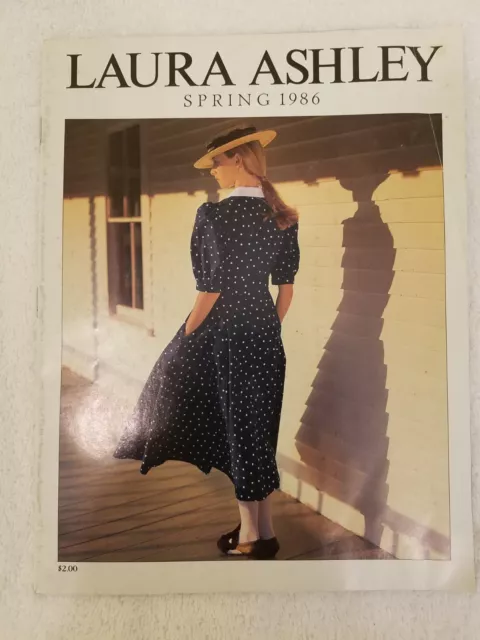 Laura Ashley Spring 1986 Fashion Catalog, Vintage, Rare, Has Parfums Insert