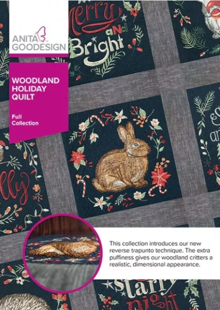 Anita Goodesign - Woodland Holiday Quilt - Maschinenstickdesigns Usb Pes