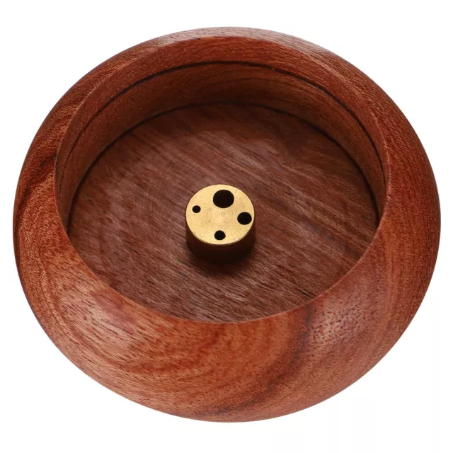 Solid Wood Incense Holder Burner Adornment Japandi Decor Tray Porous