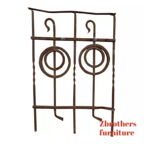 Antique Victorian Iron Gate Window Garden Fence Architectural Salvage Door #088