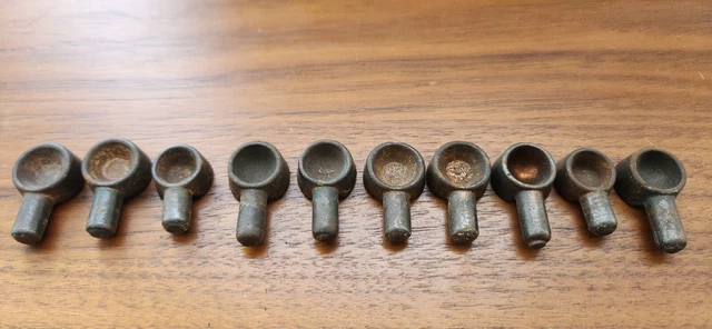 *RARE* Antique Cast Iron Cabinet Shelf Rests /Pins, circa 1890-1900
