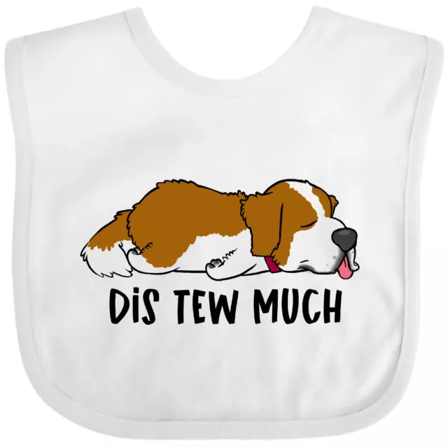 Inktastic Napping Dis Tew Much St. Bernard Baby Bib Animals Dogs Puppy Pup Cute