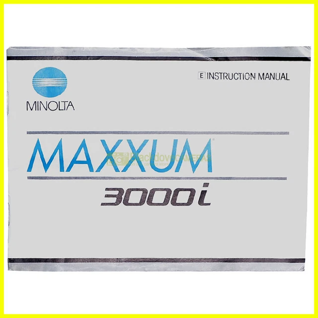 Minolta Maxxum 3000i Dynax 3000i owner's manual User guide Instruction - english