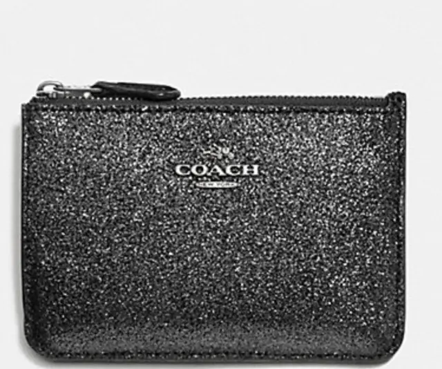 Coach KEY POUCH WITH GUSSET IN CROSSGRAIN LEATHER (COACH F57854)