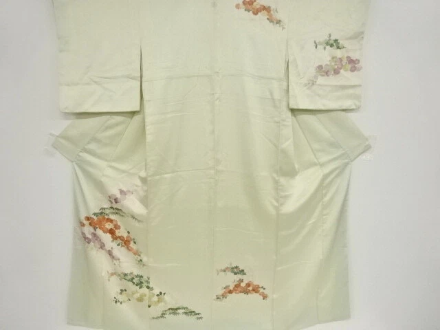 41771# Japanese Kimono / Antique Kimono / Embroidery / Ume Blossoms