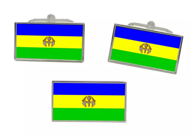 Krawattennadel Kwandebele (Südafrika) Flagge Manschettenknopf Und Set