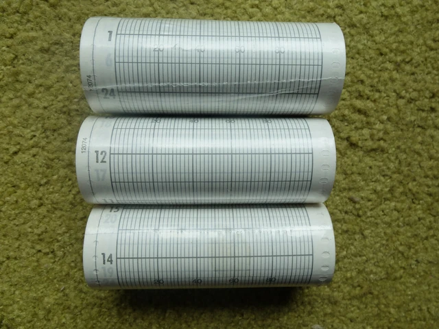 Schreiber- Diagrammpapier 9cm breit Neu Orginal verpackt. in Folie  3 Rollen