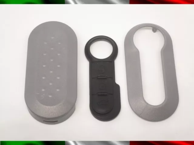 Cover Guscio Chiave + Tasti Fiat 500 Punto Bravo Panda 500L Grigio Lancia Delta