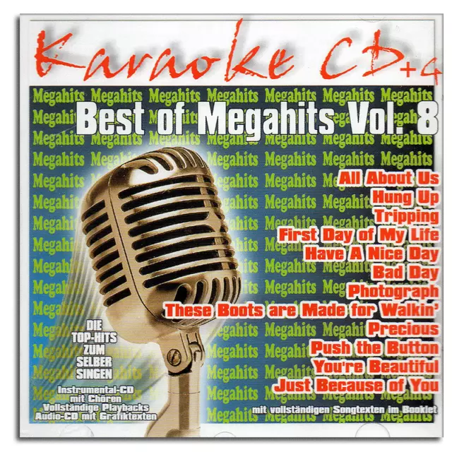 Karaoke CDG CD+G - Best of Megahits Vol.8 - Pop und Chart Megahits - Neuware