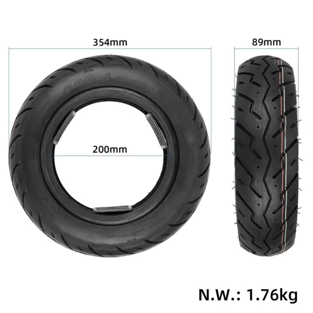 Tubeless Tyre Tire For Mobility Scooter Off-road Trolley Wheelchair 3.00-8