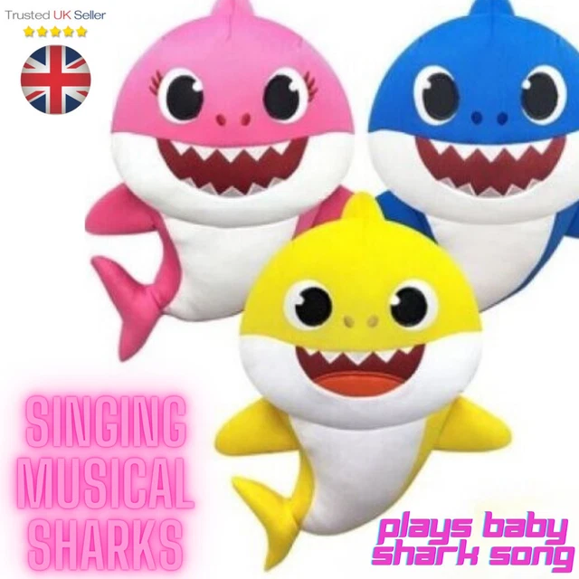 SINGING MUSICAL BABY Shark Mummy Plays Baby Shark Soft Plush NEW