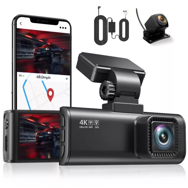 REDTIGER DUAL DASH Camera 4K Front and Rear Dash Cam Free Hardwire Kit  $169.99 - PicClick AU