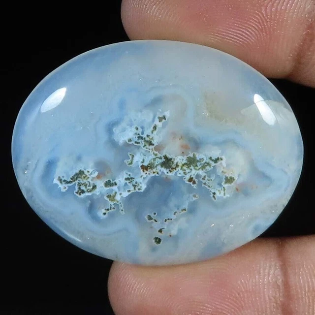 58.70Cts. Cabochon ovale solaire blanc 100% naturel Pierres précieuses en...