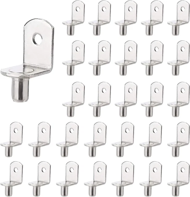 8 X 8 Mm Borchie Supporto Mensola In Plastica Bianca - Incasso A Pressione Per Armadi Cucina