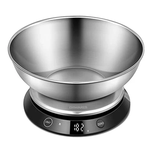 CHWARES Balance de Cuisine avec Bol rechargeable par USB balance alimentaire ...