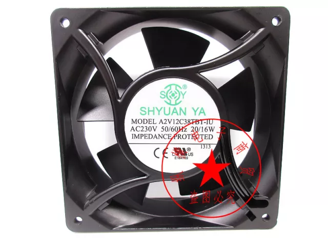 1PC SHYUAN YA A2V12C38TBT-IU AC230V 20/16W 12038 double ball cooling fan