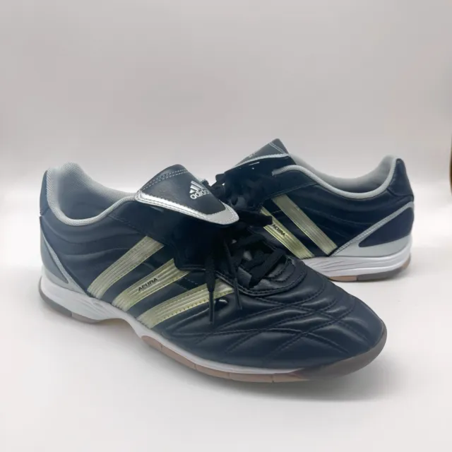 Scarpe da ginnastica Adidas Acuna da calcio indoor da uomo taglia UK 7,5 nere 030568