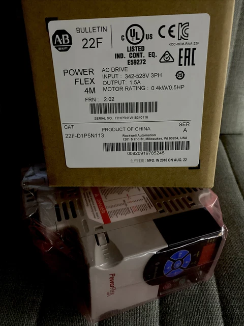 Allen-Bradley 22F-D1P5N113 Unità CA flessibile di alimentazione 4M 380~480 V 48~63Hz