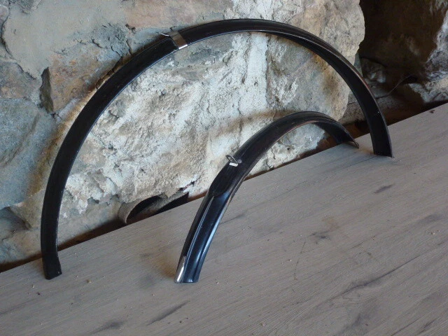 Paire De Garde-boue Inox Pour Vélo Ancien/vintage - Largeur 4 Cm
