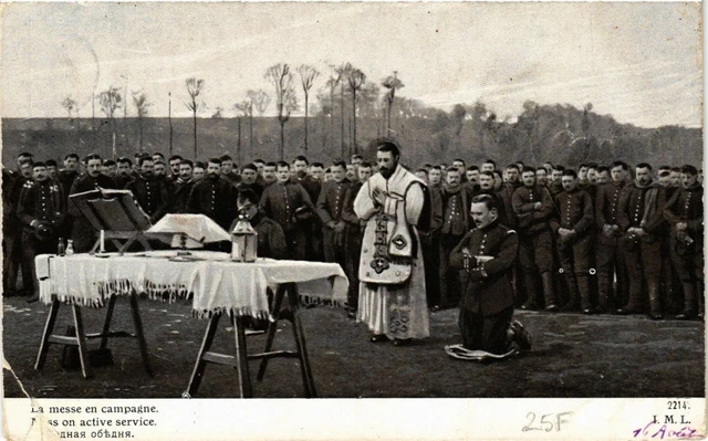 CPA AK Militaire La messe en campagne (362688)