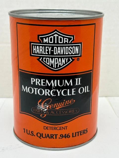 Vintage Harley Davidson Premium II Motorcycle Oil Full 1 Quart Can API-SF
