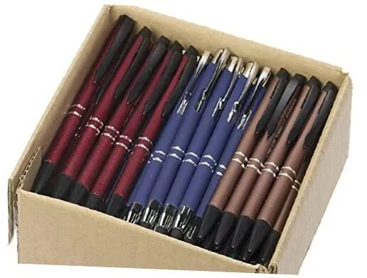 5lb Box Of Assorted Misprint Ink Pens Bulk Ballpoint Pens Retractable Metal
