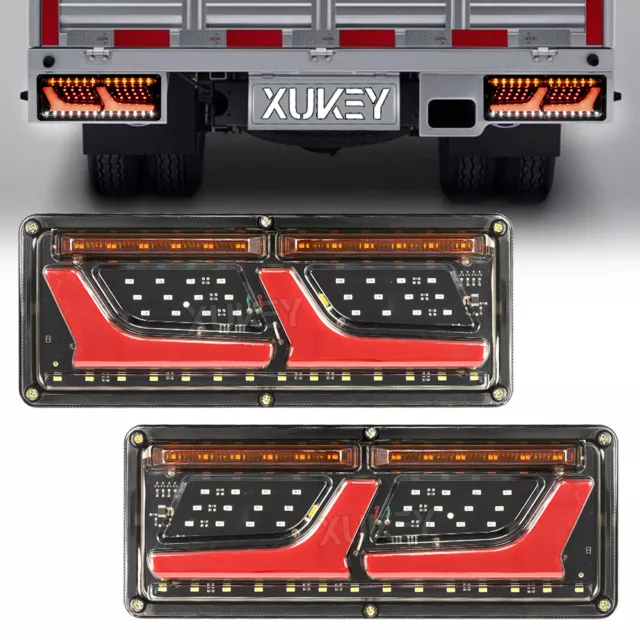 2x 12v LED DYNAMIC TRUCK REAR TAIL LIGHT CARAVAN UTE TRAILER UTE INDICATOR LAMP