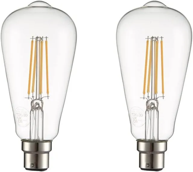LED Dimmable Vintage Industrial Filament Light Bulb Lamps E27 B22 6.5 W TEKLED
