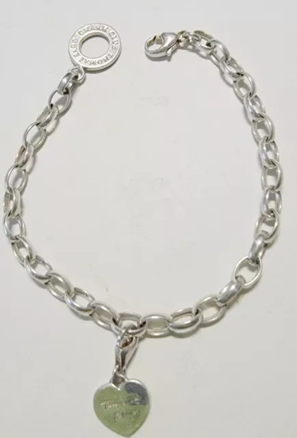 Authentic Thomas Sabo 925 Sterling Silver Charm Club Bracelet 6.5"