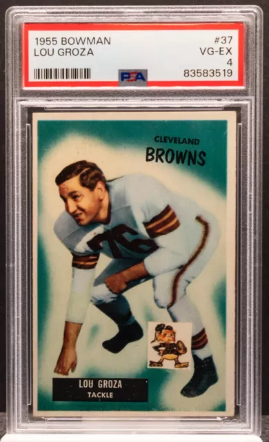 83583519 LOU GROZA 1955 Bowman 37 PSA 4