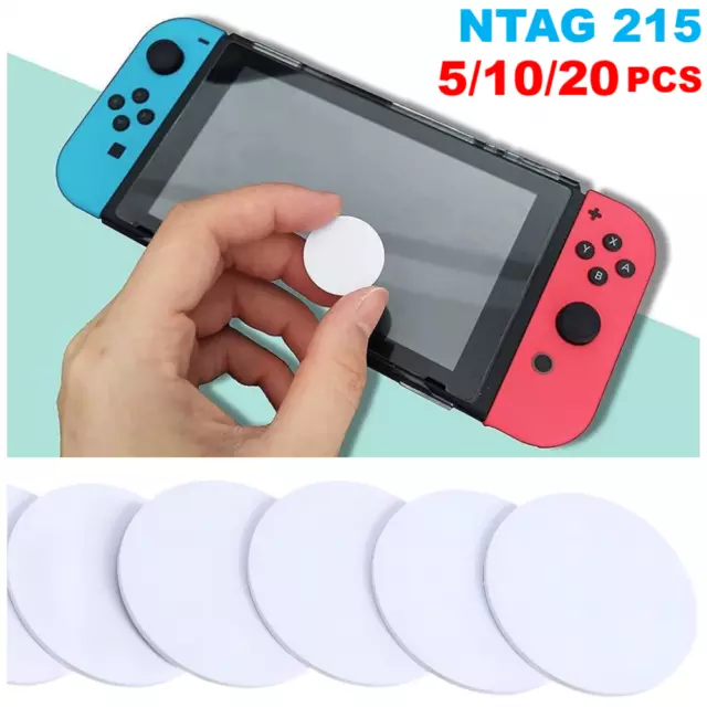 Round NTAG215 NFC Tags Blank Cards RFID Waterpoof Chip TagMo Amiibo Android US