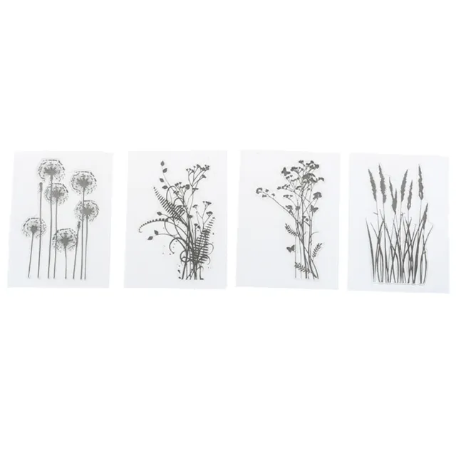 DIY flower grass transparent silicone clear rubber stamp sheet cling scrapb J-il 2