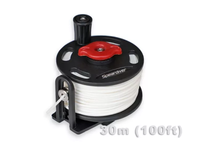 Speargun Reel Speardiver 30m with White Spectra Line spearfishing rob allen